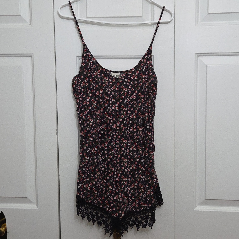 Free People Floral Printed Lace Romper/ Medium